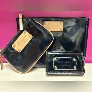 Kate Spade clutch, coin and card case bundle
